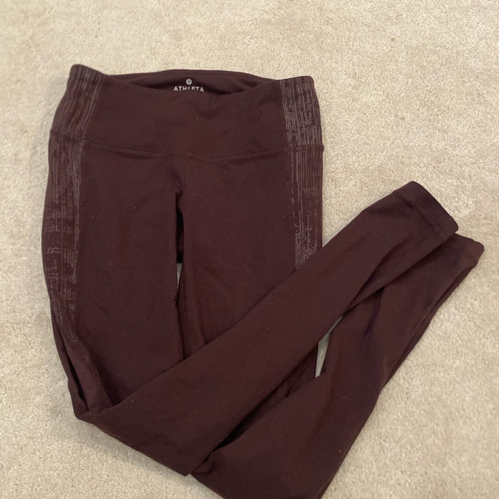 Athleta leggings plum burgundy athletic Xs women’s